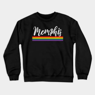Memphis, Tennessee - TN Pride Simple Rainbow Crewneck Sweatshirt